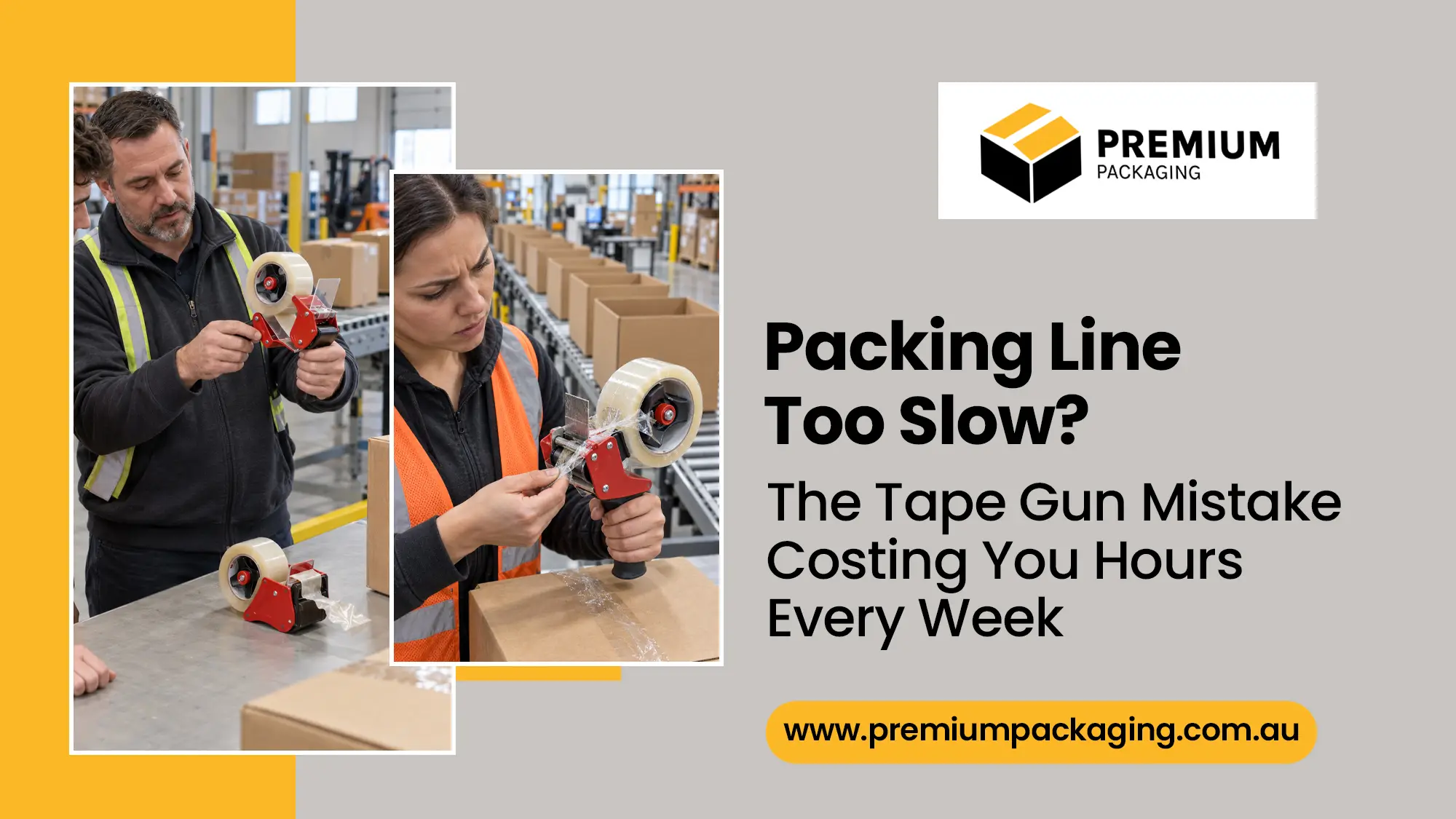 Packing line too slow? The tape gun mistake costing you hours every week